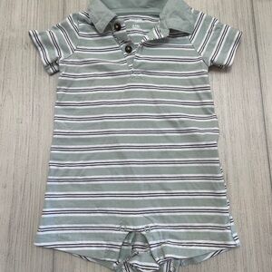 Carter’s Striped Polo Baby Romper 3-6 M